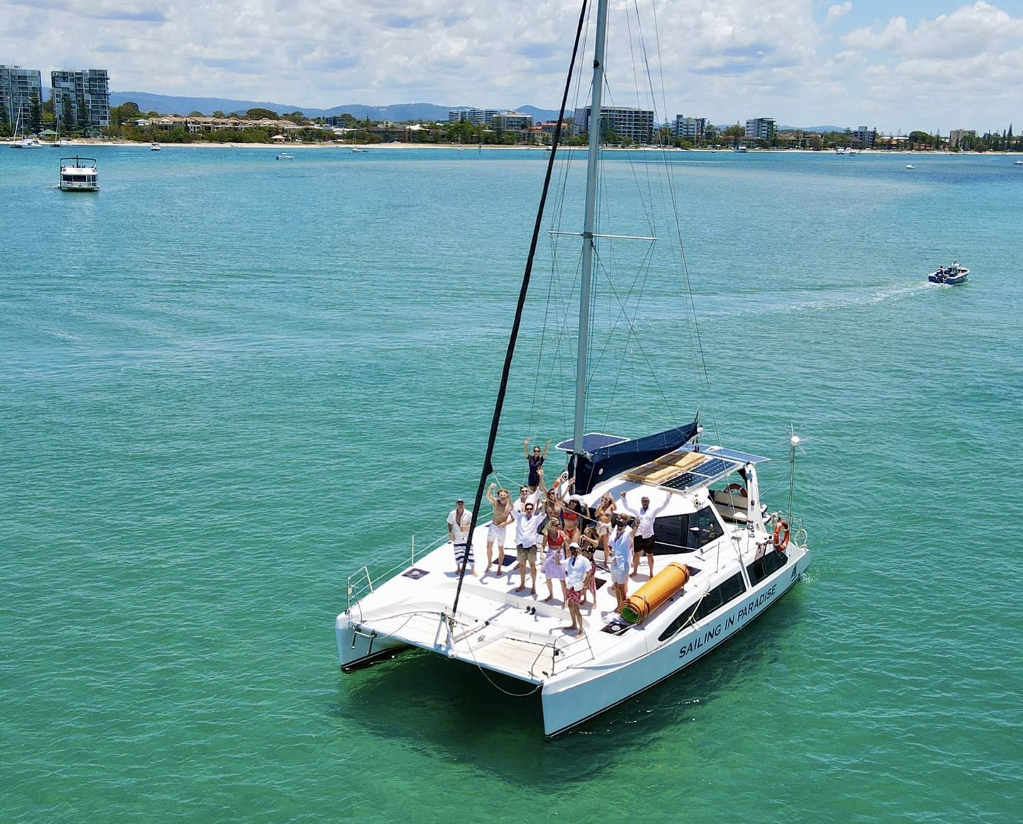 Oceans Party Boat 30 capacity catamaran Sailing in Paradise